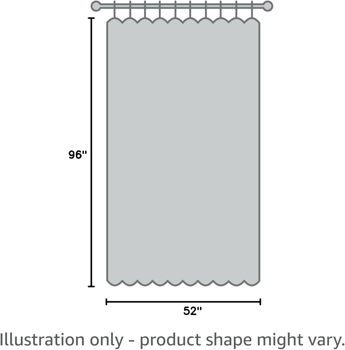 2 Cortinas traslúcidas de lino color beige  52" de ancho MAIHER