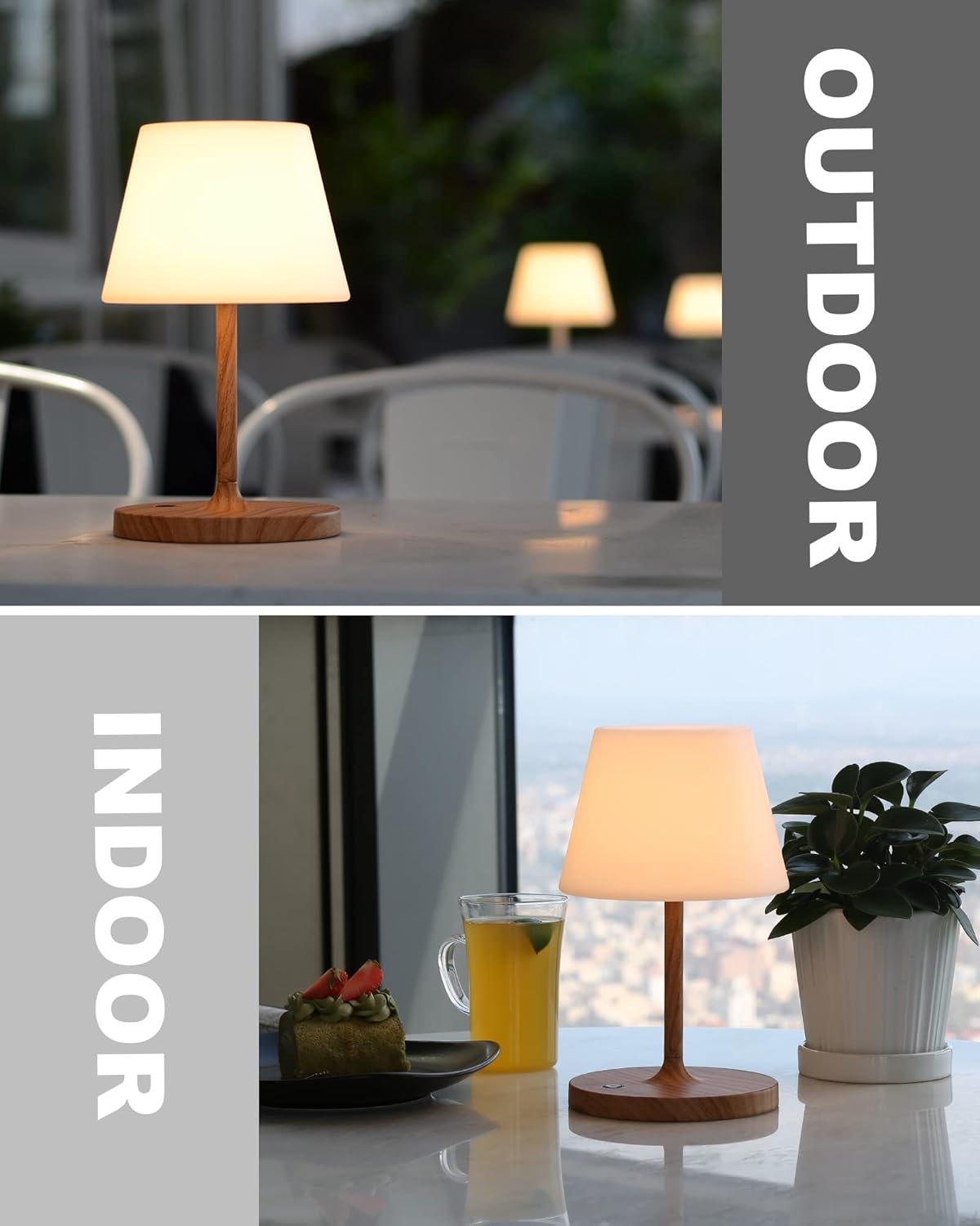 Lámpara LED inalámbrica recargable para interiores y exteriores