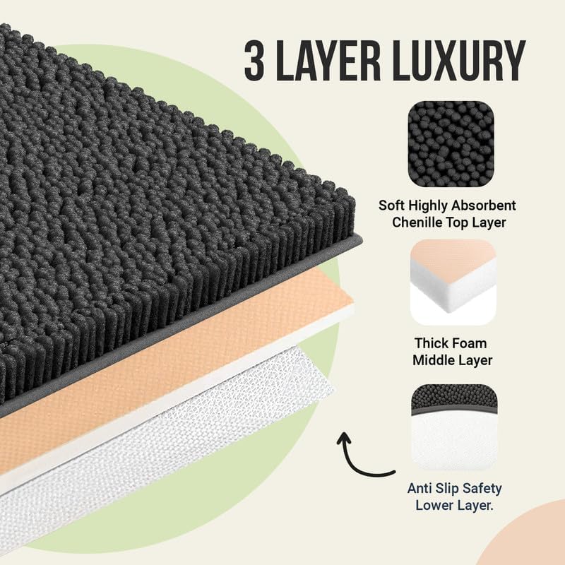 Alfombra antideslizante para baño o habitación 47X21 pulgadas ITSOFT