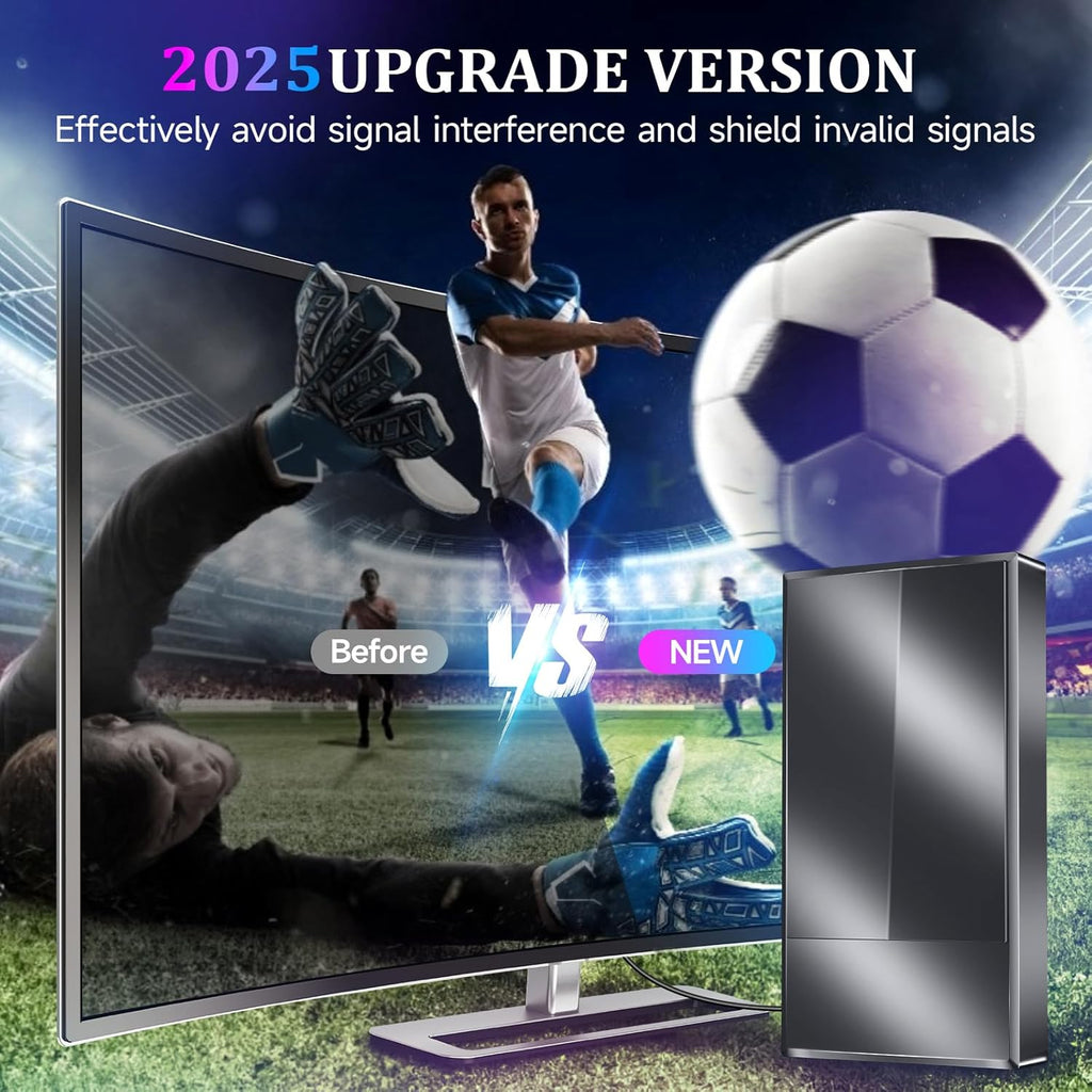 Antena digital para Smart TV, amplificador de señal soporte 8K 4K 1080p