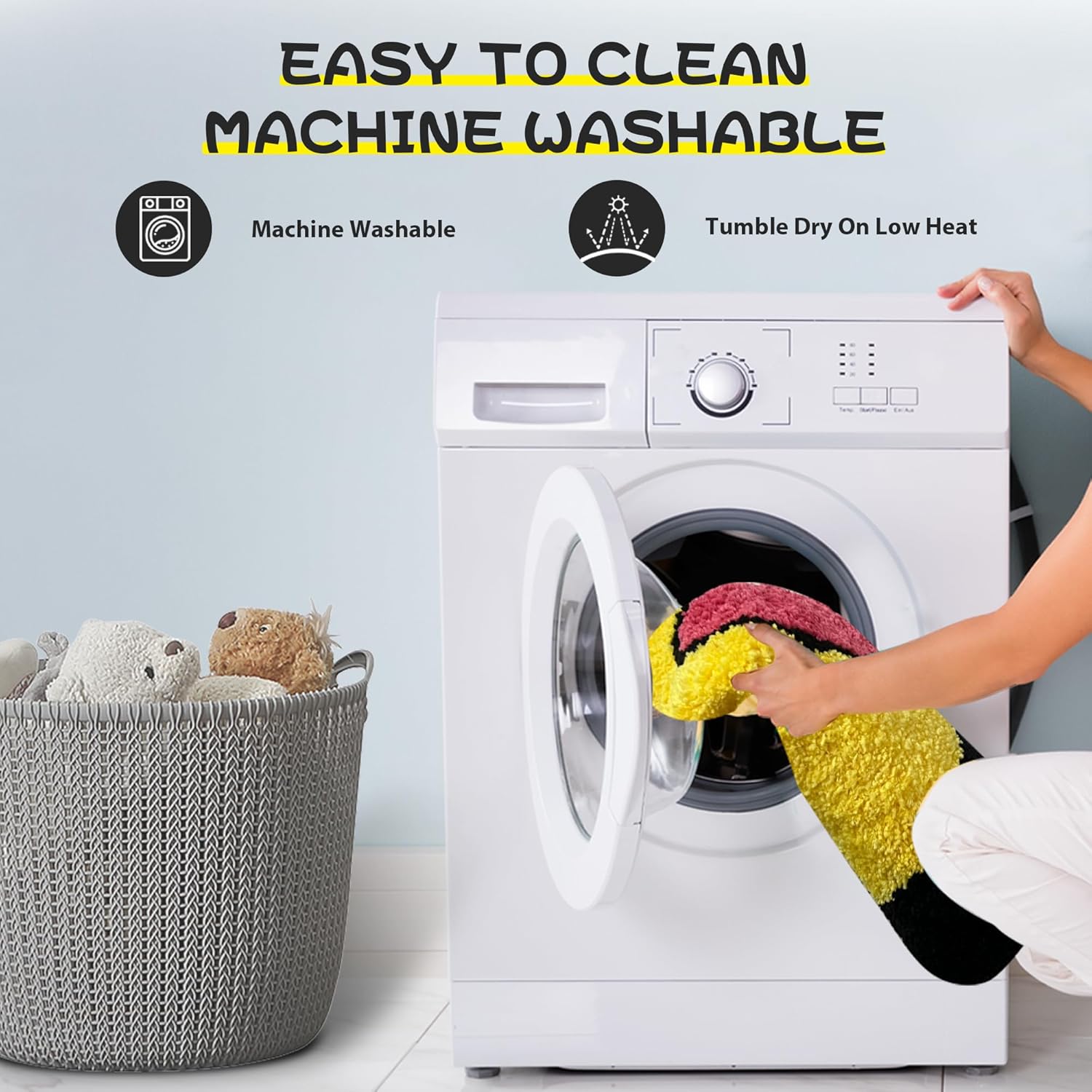 Alfombra de poliéster emoticon HYPEECE Cool Rugs 2X2 pies