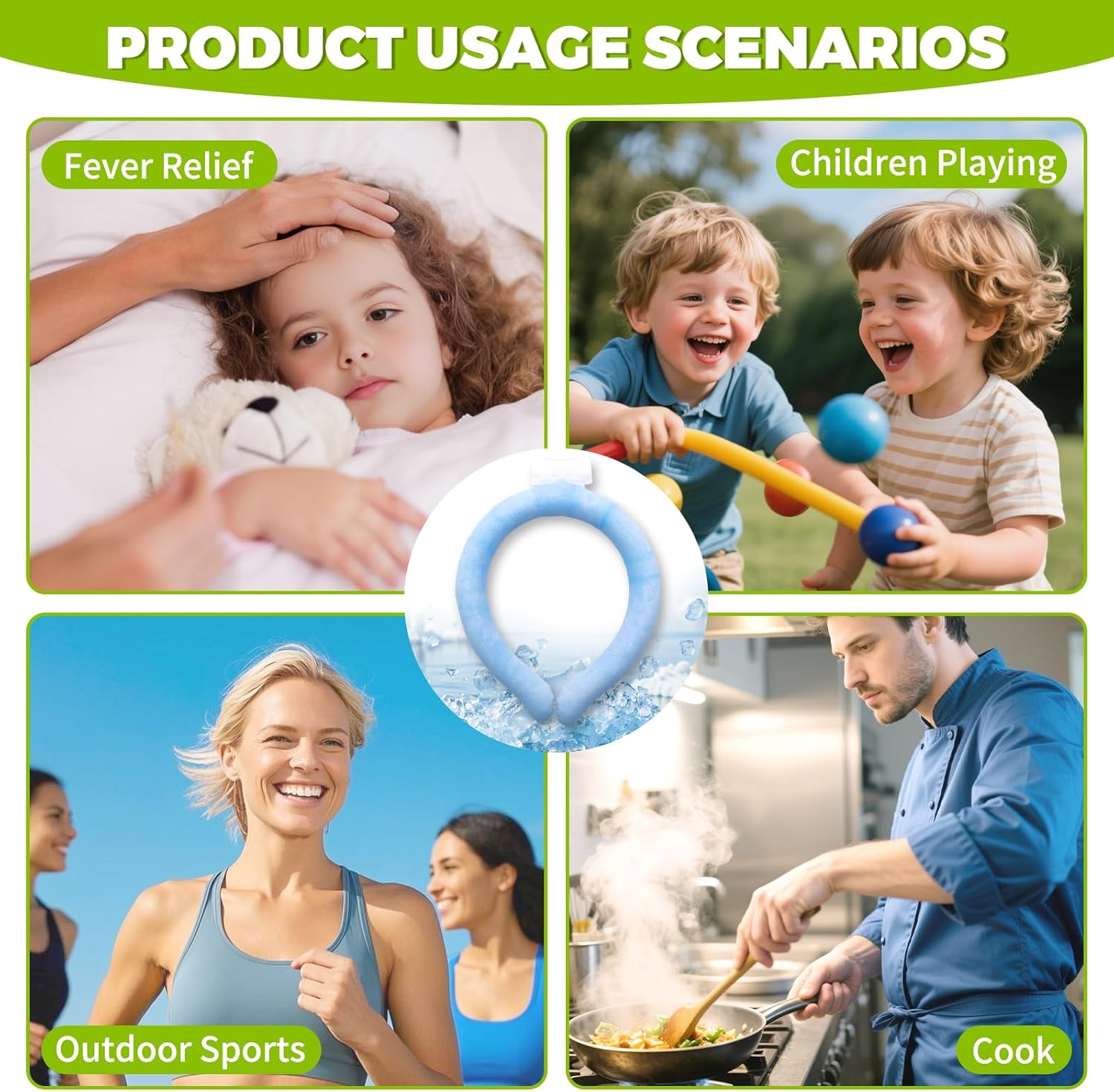 (2) Envolturas refrescantes para el cuello.