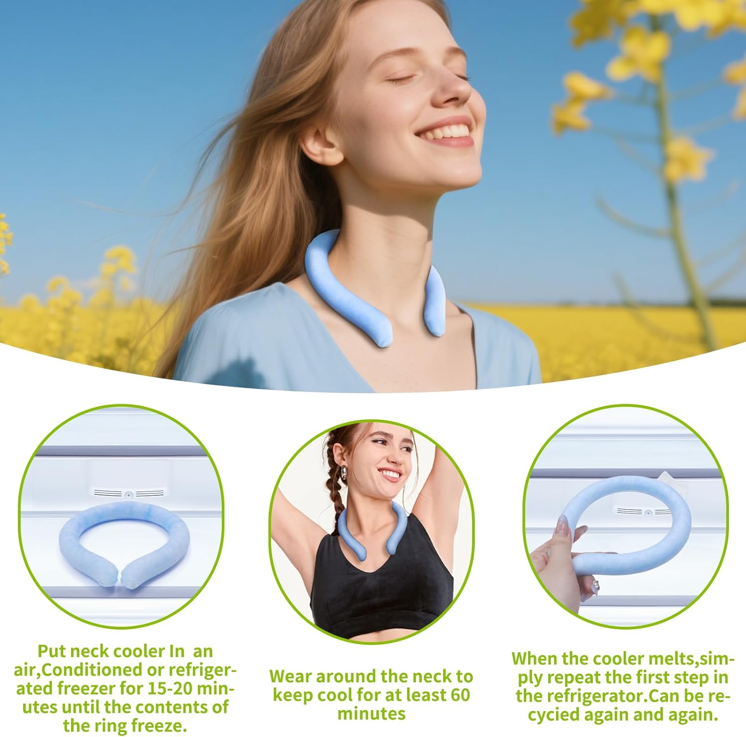 (2) Envolturas refrescantes para el cuello.