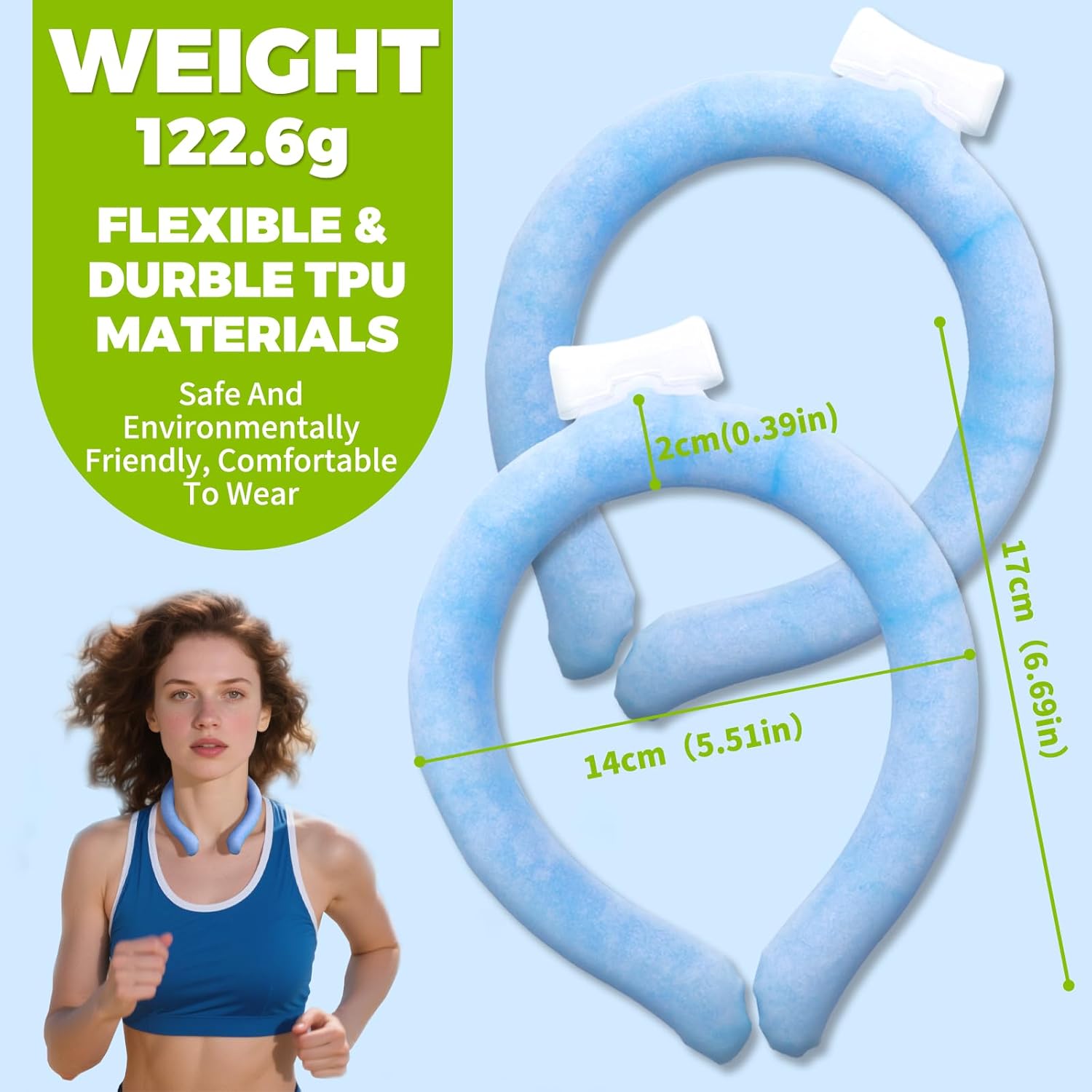 (2) Envolturas refrescantes para el cuello.