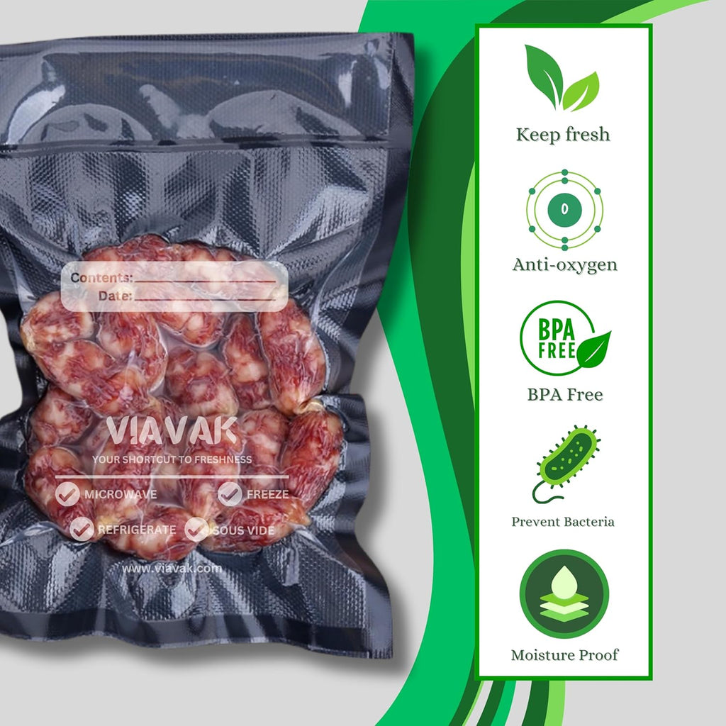 Bolsas para empacado al vacío 6X10 pulgadas VIAVAK