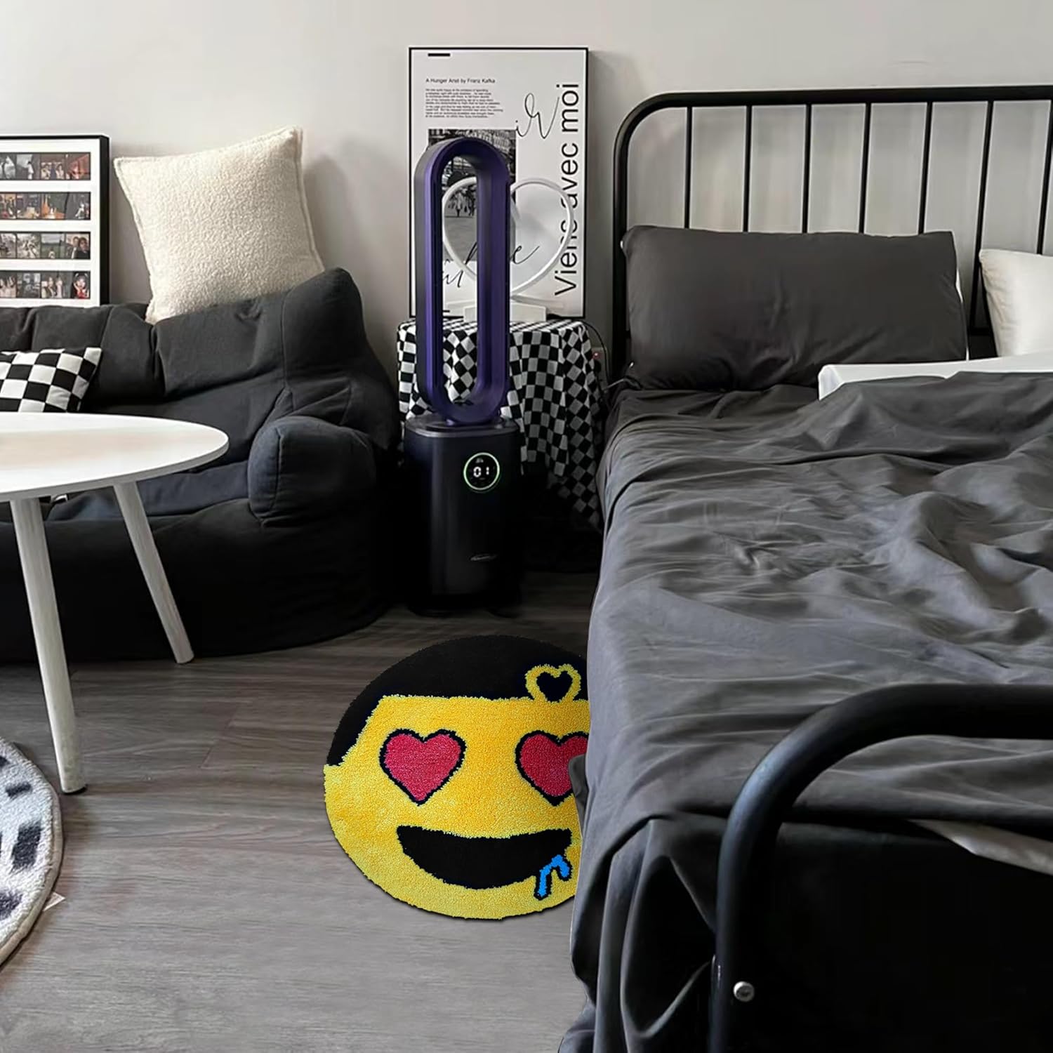 Alfombra de poliéster emoticon HYPEECE Cool Rugs 2X2 pies