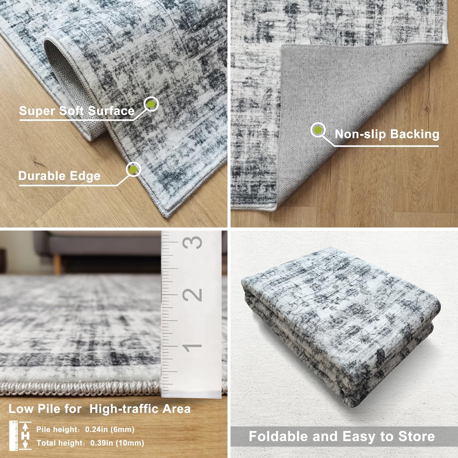 Alfombra antideslizante para pasillo (60.96X 182.88 cms)