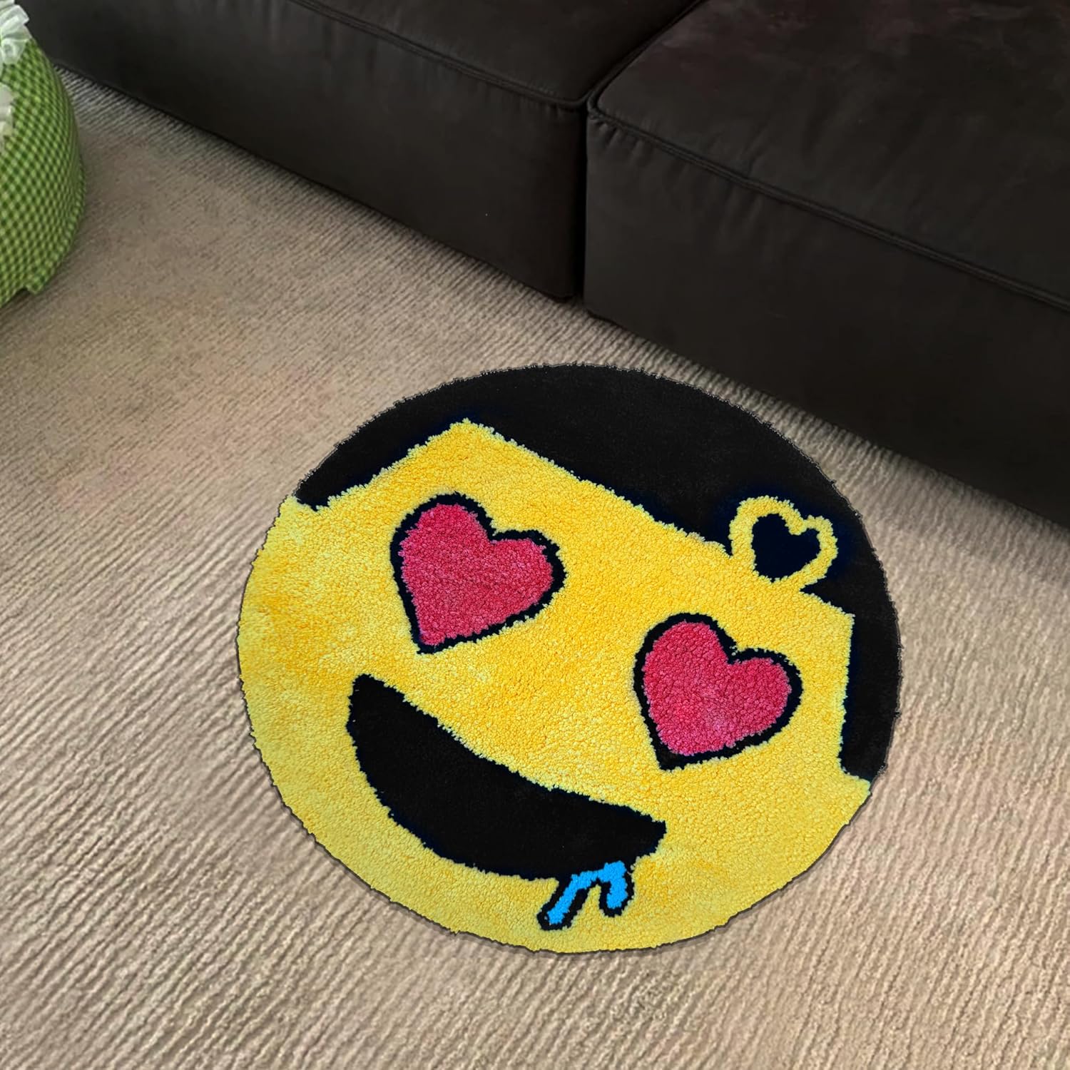 Alfombra de poliéster emoticon HYPEECE Cool Rugs 2X2 pies