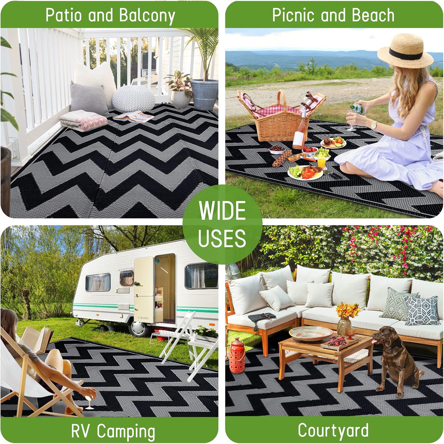 Alfombra reversible Easy-Going 4X6 pies